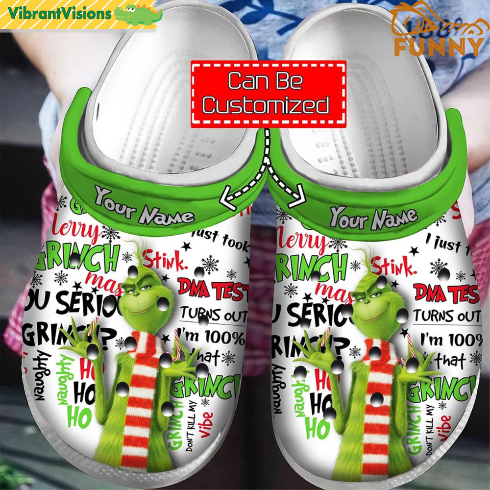 Personalized Green Grinch Christmas Crocs - Discover Comfort And Style Clog Shoes With Funny Crocs.jpg