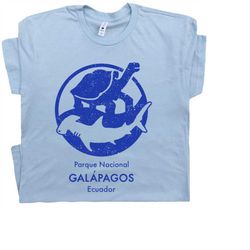 galapagos island t shirt vintage science national park shirt wildlife cool graphic shirts for men women kids charles dar