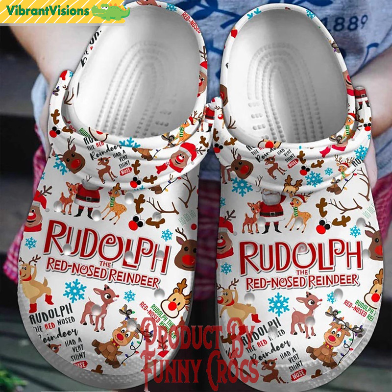 Rudolph The Red Nosed Reindeer Christmas Crocs - Discover Comfort And Style Clog Shoes With Funny Crocs.jpg