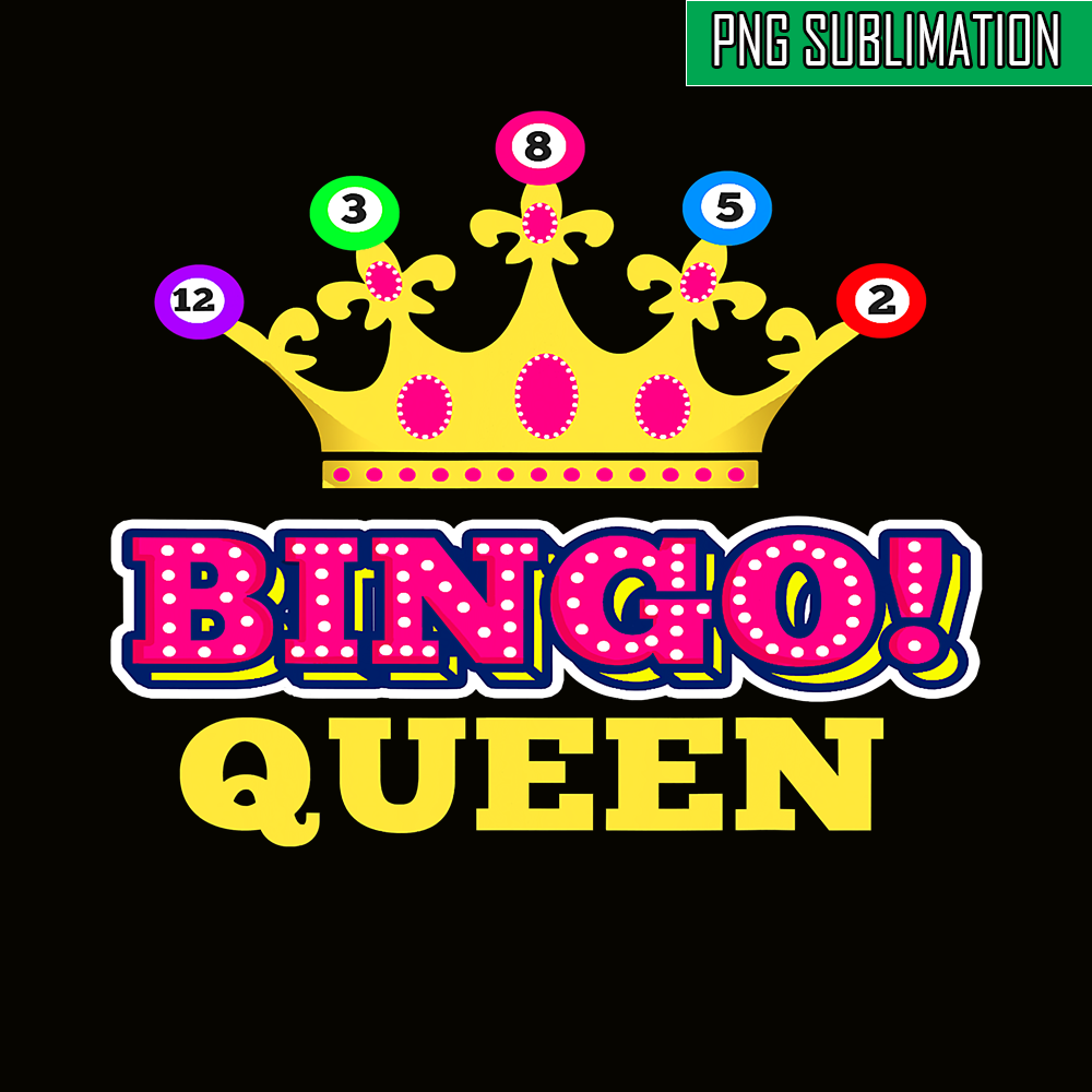 QUE03112356-Bingo Queen Player PNG, Bingo Balls PNG, Crown Queen PNG.png