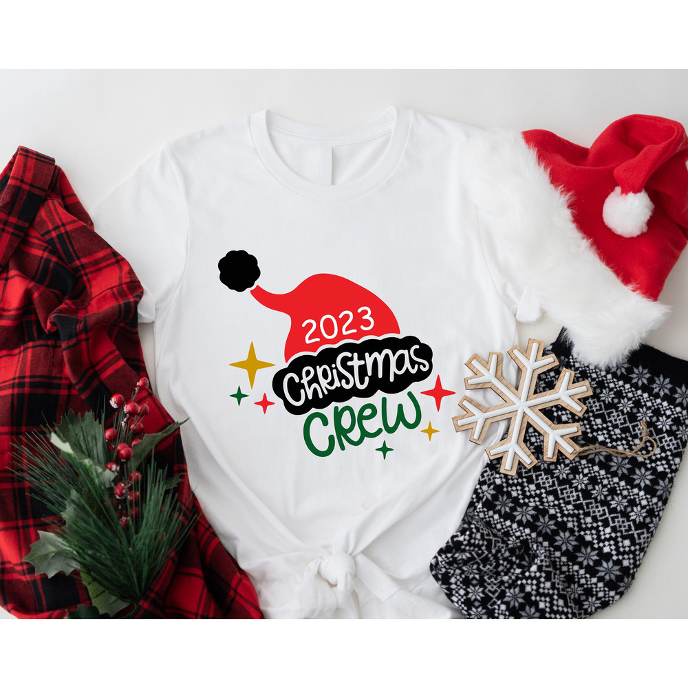Christmas Crew 2023 Shirt, Family Christmas T-Shirt, Matching Christmas Tee, Merry Christmas Outfits, Christmas Gifts, Family Holiday Shirts.jpg