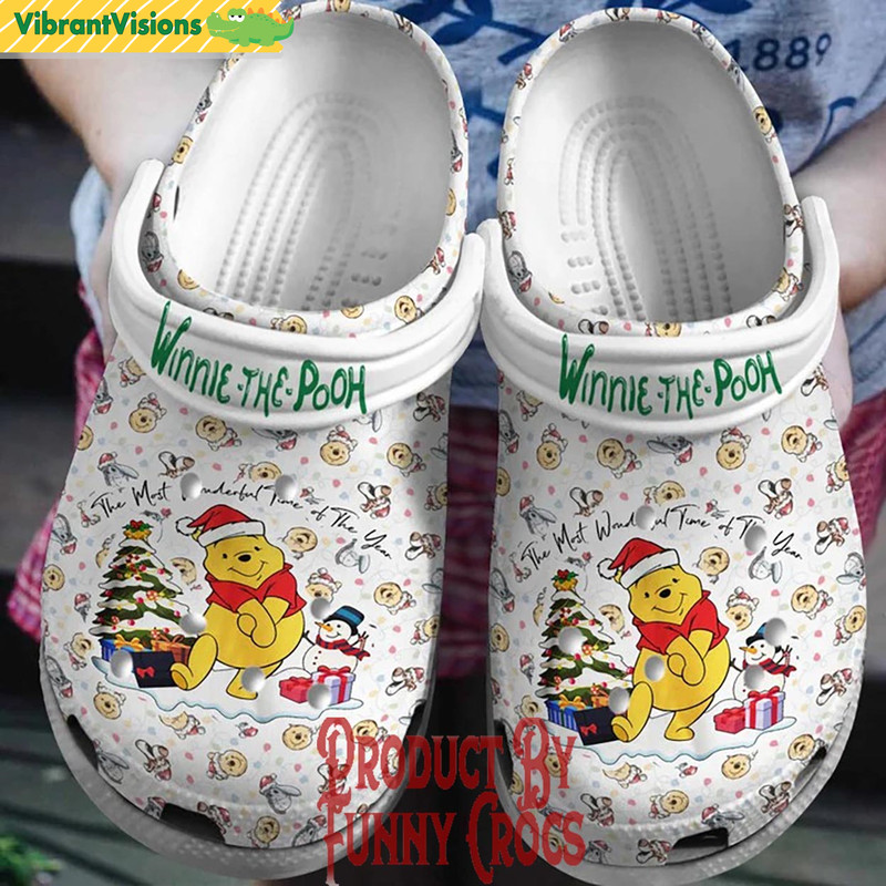Winnie The Pooh Christmas Tree Crocs Shoes - Discover Comfort And Style Clog Shoes With Funny Crocs.jpg