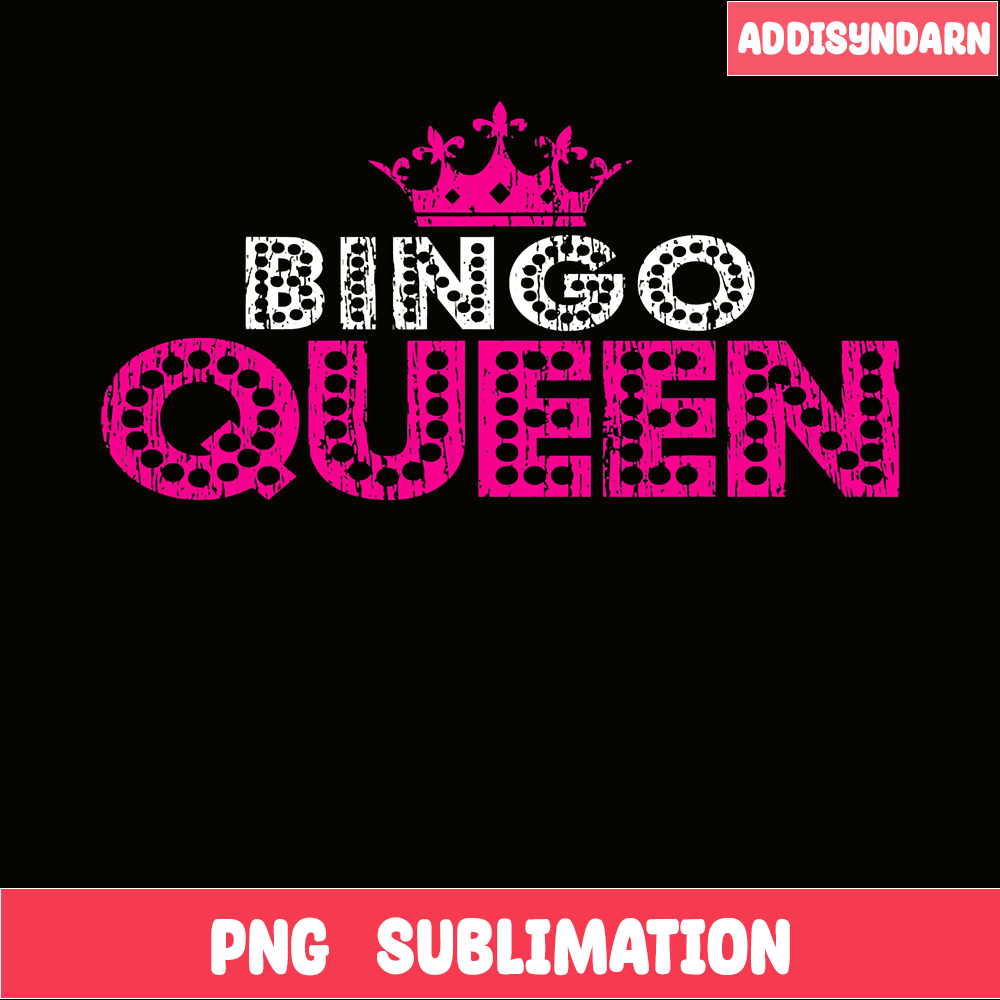 QUE03112361-Bingo Queen Pink Crown PNG, Bingo Balls PNG, Crown Queen PNG.png