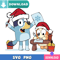 Bluey And Bingo Drawing Christmas SVG Best Files For Cricut.jpg