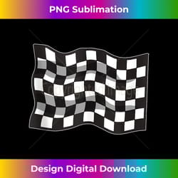 funny black & white checkered flag gift for car men & women tank to - luxe sublimation png download - pioneer new aesthetic frontiers