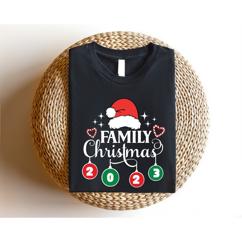 Family Christmas 2023 Shirt, Matching Parents Kids Christmas T-Shirts, Mom And Dad Holiday Party Tee, Santa Celebration Outfits, Merry Xmas.jpg