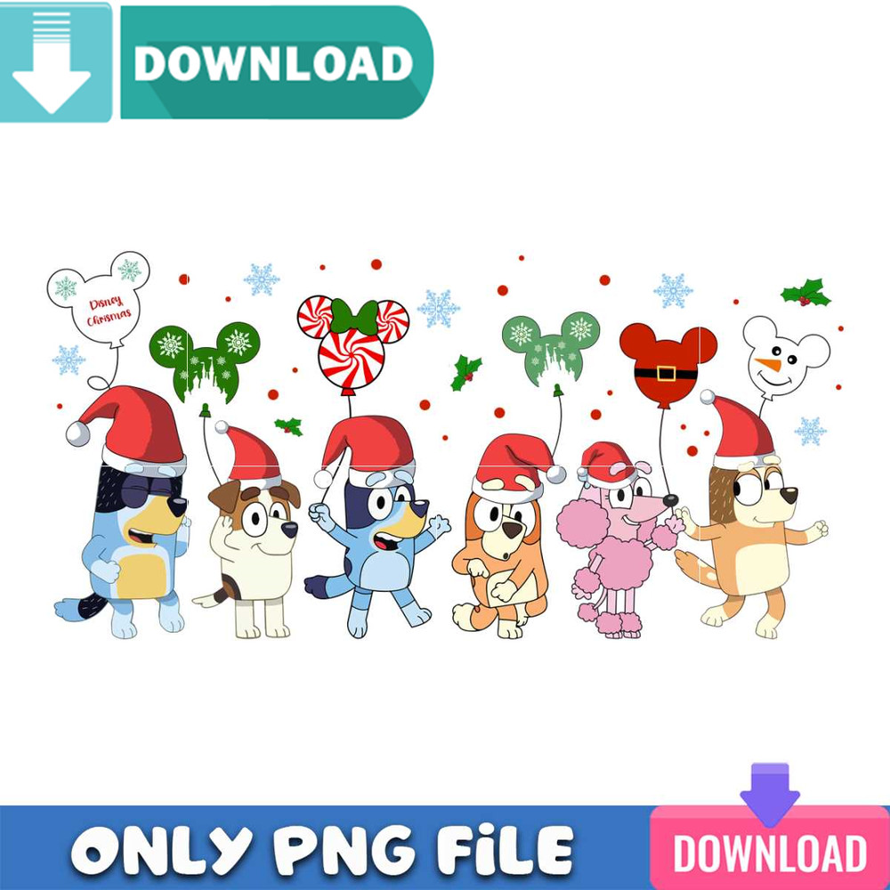Bluey Christmas Time PNG Perfect Sublimation Design Download.jpg