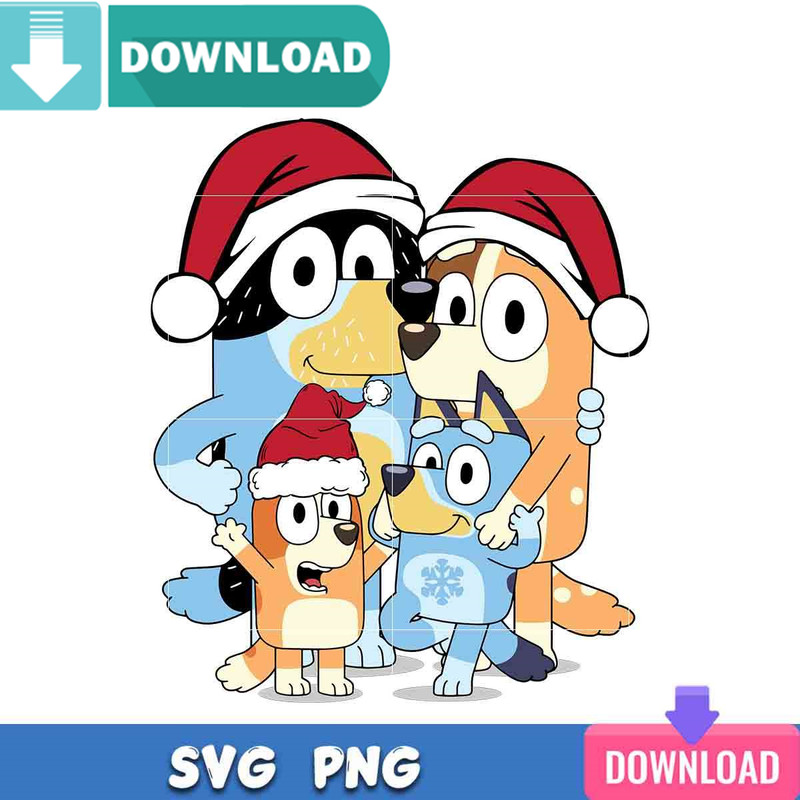 Bluey Family Christmas SVG Best Files For Cricut Design.jpg