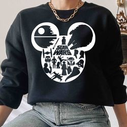 mickey mouse star wars galaxy sweatshirt , mickey head star wars tee,disney family shirt ,star wars tee, star wars gift,