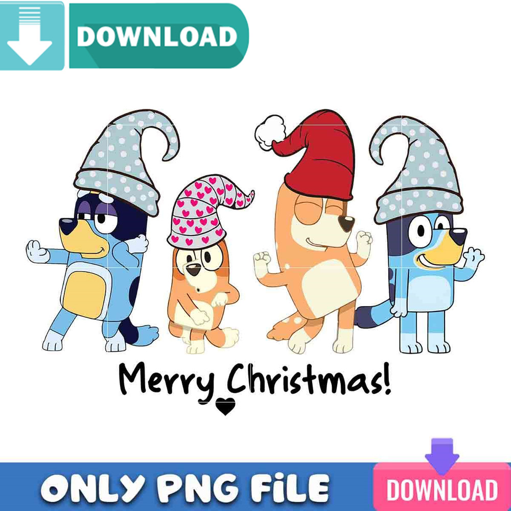 Bluey Happy Christmas PNG Bluey Cartoon PNG Instant Download - Svgtrending.jpg