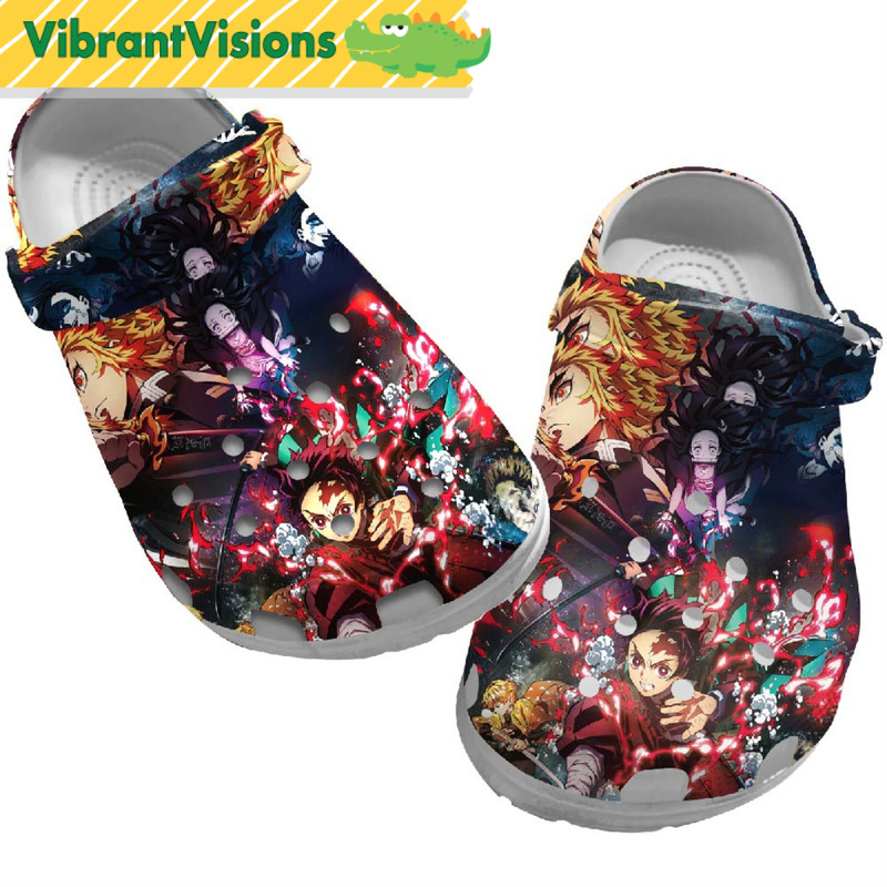 Anime Demon Slayer Shoes Crocs - Discover Comfort And Style Clog Shoes With Funny Crocs.jpg