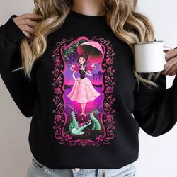 retro halloween flower poison tightrope walker sweater, tightrope girl haunted mansion comfort color shirt, halloween pa