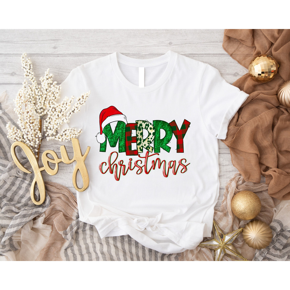 Merry Christmas Buffalo Plaid Shirt, Christmas Vibes T-Shirt, Family Christmas Tees, Christmas Celebration Outfits, Christmas Gift, Winter.jpg