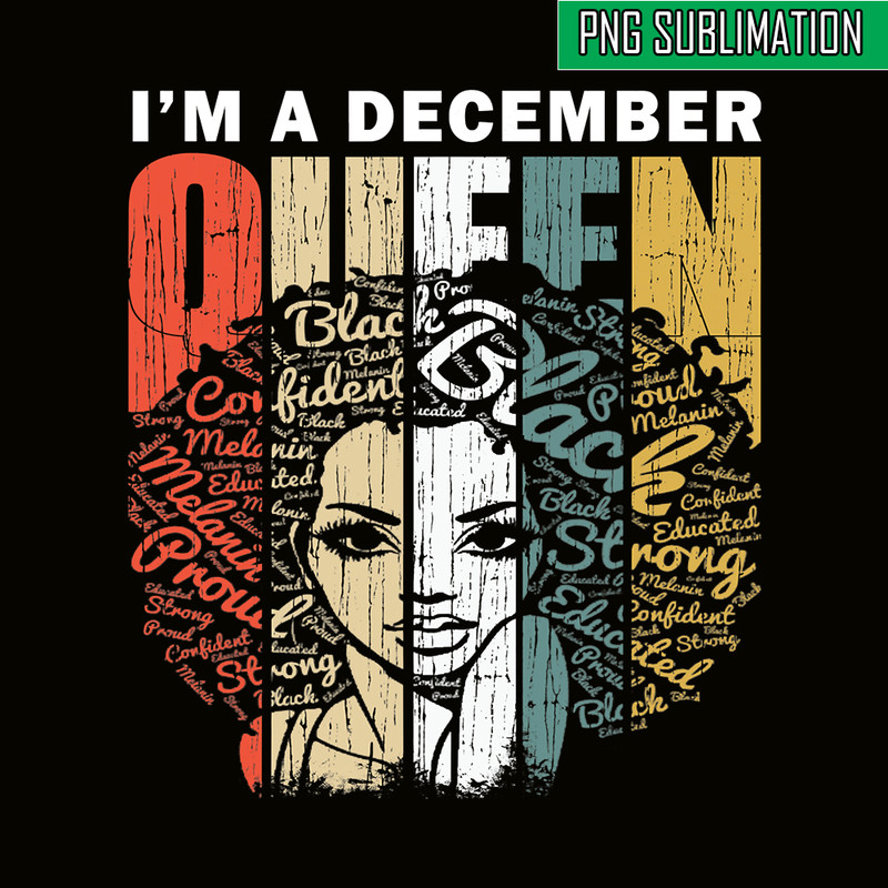 QUE03112372-Im A December PNG, Happy Birthday PNG, Crown Queen PNG.png