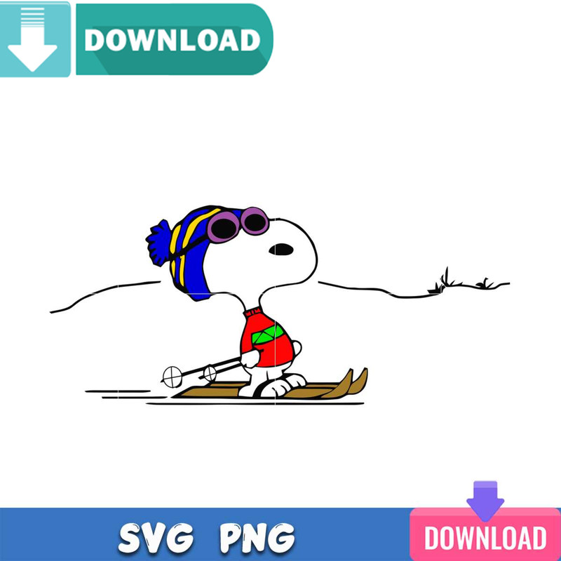 Snoopy Skate Christmas SVG Best Files For Cricut Design.jpg