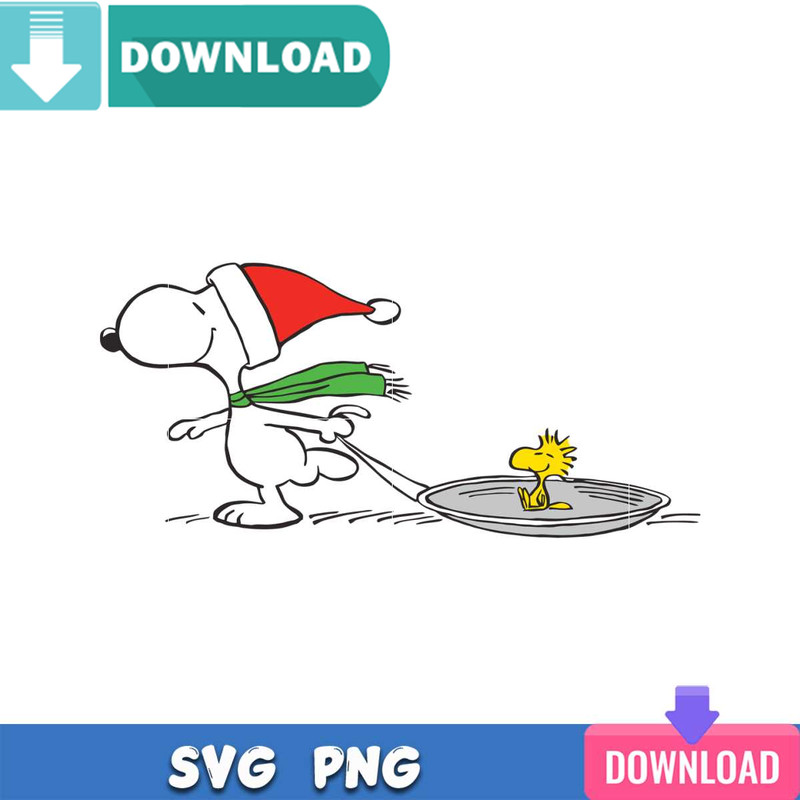 Snoopy Slipping Christmas SVG Best Files For Cricut Design.jpg
