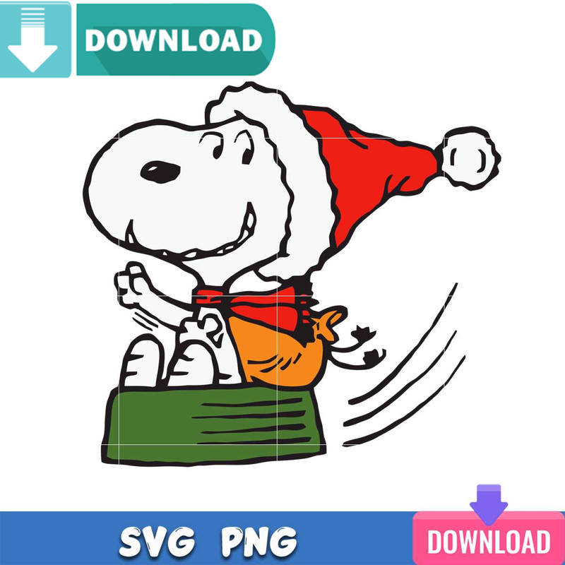 Snoopy Waving Christmas SVG Best Files For Cricut Design.jpg