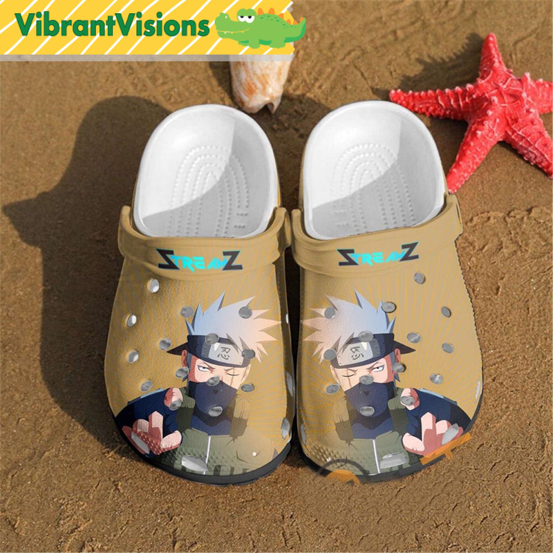 Custom Kakashi Hatake Render Naruto Crocs - Discover Comfort And Style Clog Shoes With Funny Crocs.jpg
