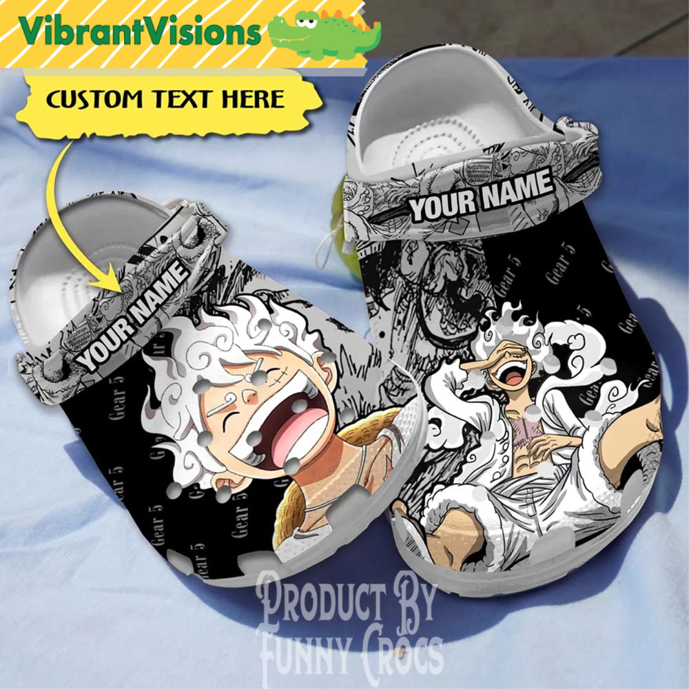 Custom Luffy One Piece Gear 5 Crocs Shoes - Discover Comfort And Style Clog Shoes With Funny Crocs.jpg