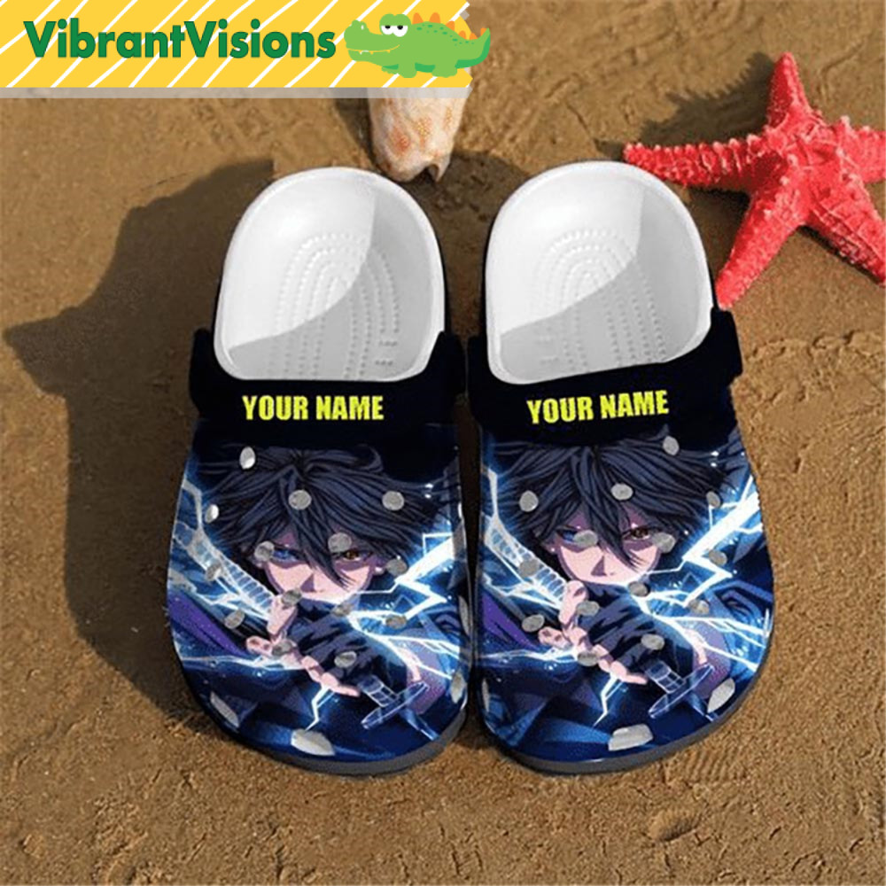 Custom Uchiha Sasuke Chidori Naruto Crocs - Discover Comfort And Style Clog Shoes With Funny Crocs.jpg