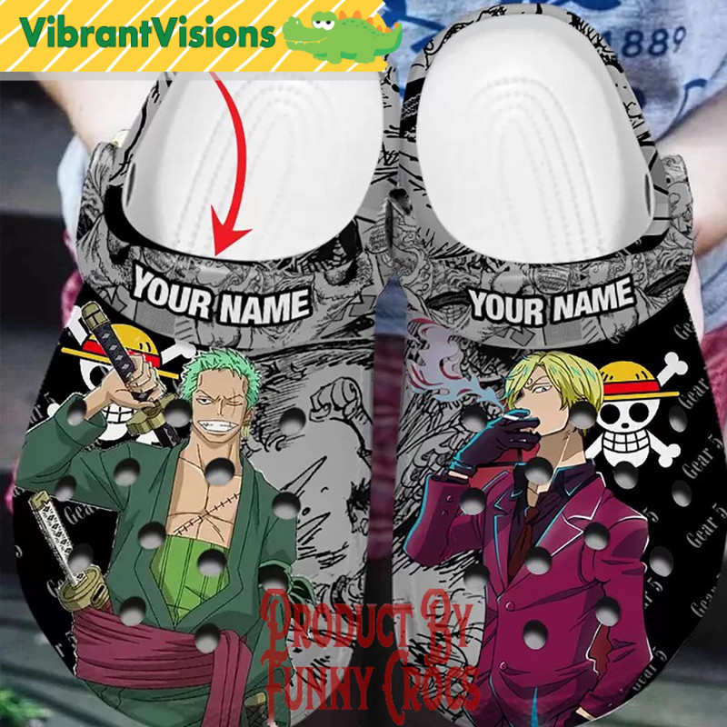 Custom Zoro And Sanji One Piece Crocs - Discover Comfort And Style Clog Shoes With Funny Crocs.jpg