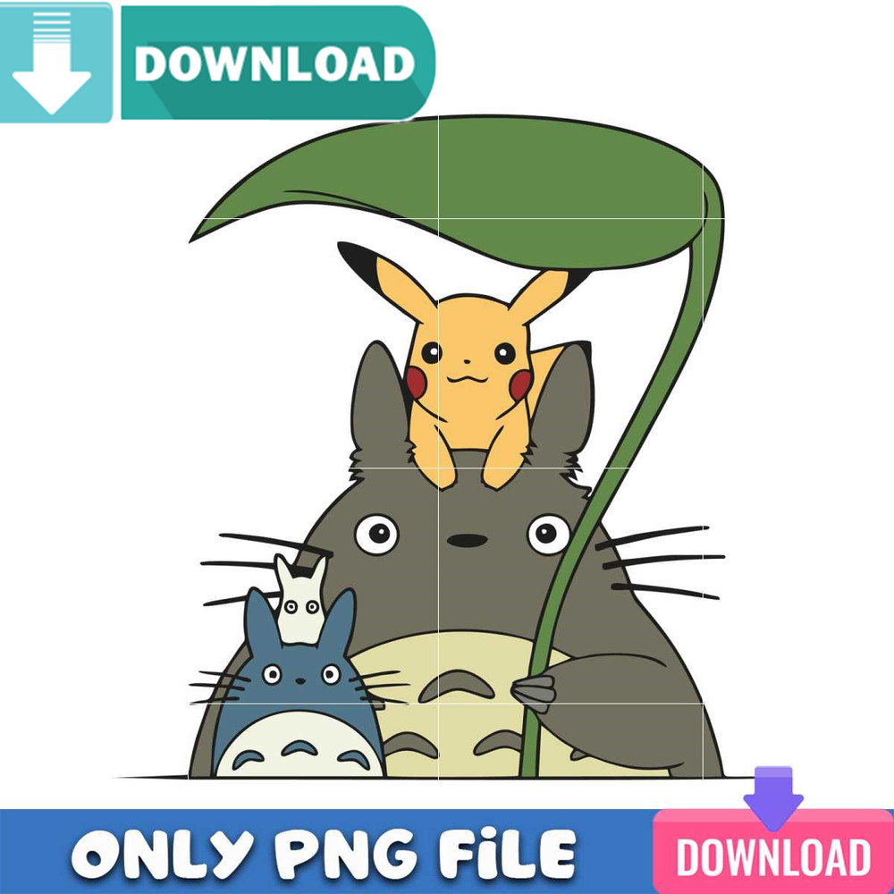 Totoro and Friends PNG Perfect Sublimation Design Download.jpg