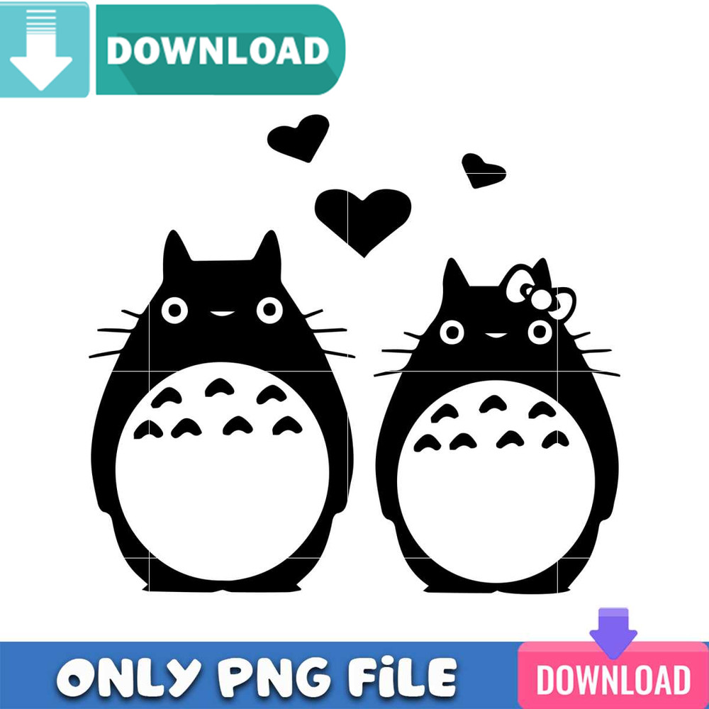 Totoro Black And White Love Png Best Files Design Download.jpg