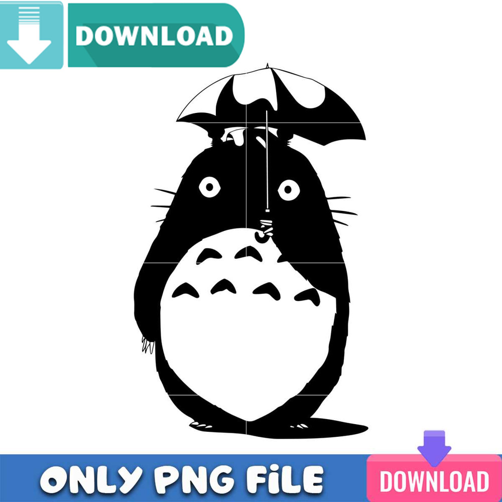 Totoro Black And White Png Best Files Design Download.jpg