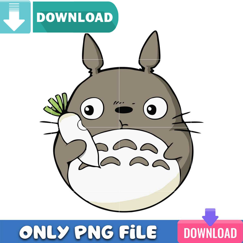 Totoro With Turnip Png Best Files Design Download.jpg