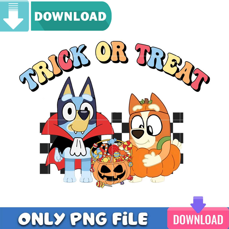 Trick Or Treat Bluey Family Png Best Files Design Download.jpg