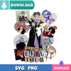 villains the evil tour svg best files for cricut design