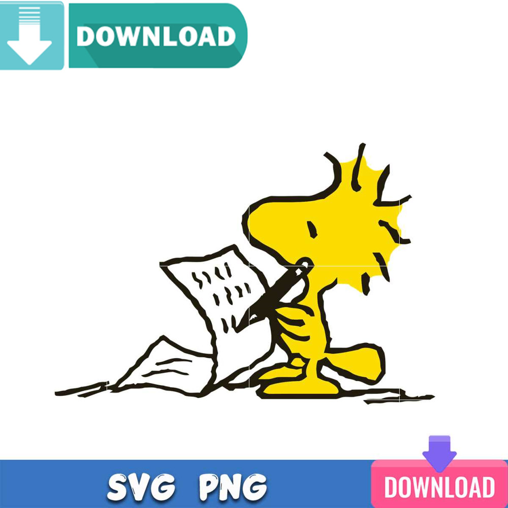 Woodstock Writing Christmas SVG Best Files For Cricut Design.jpg