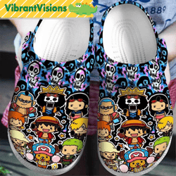 funny chibi straw hats one piece crocs - discover comfort and style clog shoes with funny crocs