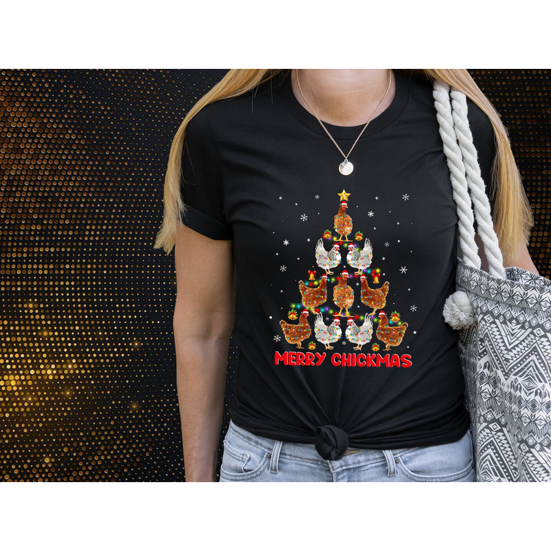 Christmas Chickens Shirt, Christmas Farm Sweatshirt, Chicken Lover Xmas Gift, Christmas Chickens Gift, Farm Animal Sweatshirt For Women 2.jpg