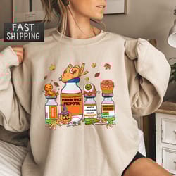 halloween nurse sweatshirt, halloween nurse pills, spooky nurse hoodie, halloween icu nurse shirt, fall nurse sweater