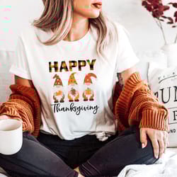 happy thanksgiving gnome shirt, thankful t-shirt, buffalo plaid thanksgiving, cute gnome shirt