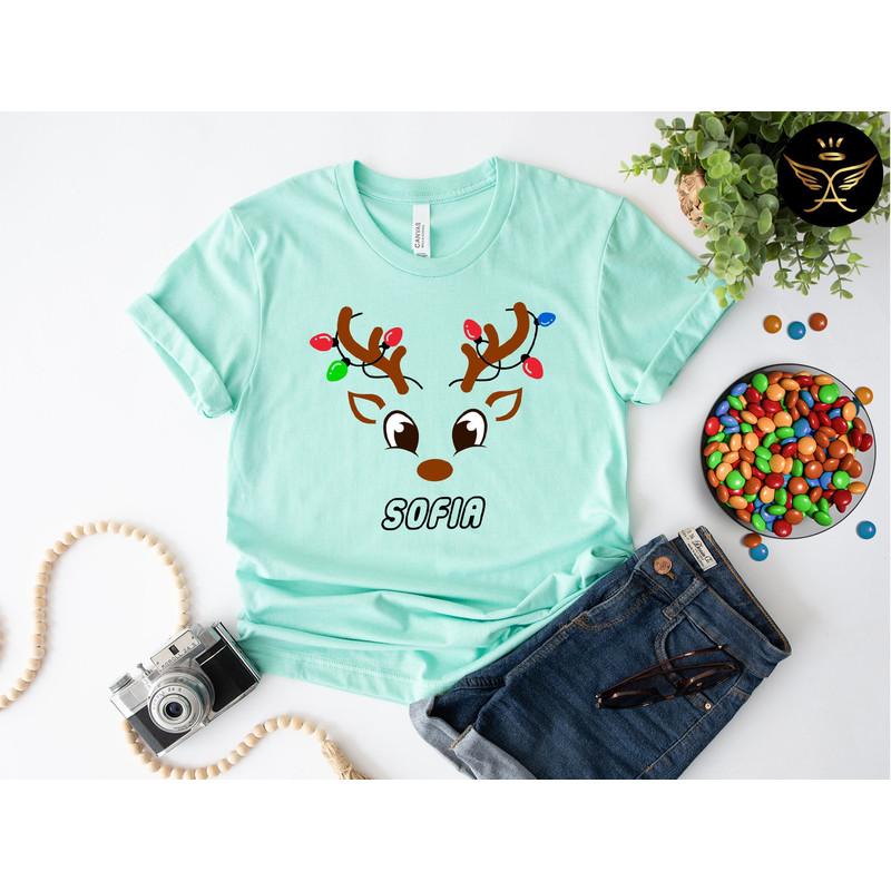 Custom Christmas Reindeer Shirt, Christmas Gift, Personalized Christmas, Personalized Shirt, Christmas Shirt, Holiday Shirt, Xmas Shirt 1.jpg