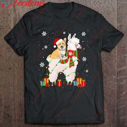 corgi reindeer christmas lights t-shirt, funny christmas shirts for woman  wear love, share beauty