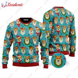 corgi shirt cute christmas gift for dog lovers sunglasses t-shirt, christmas clothes family  wear love, share beauty
