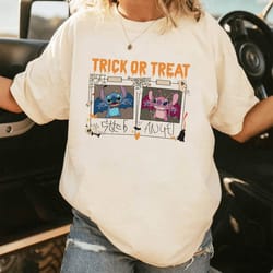 stitch and angel halloween disneyland trick or treat shirt stitch polaroid halloween shirt halloween magic kingdom sh