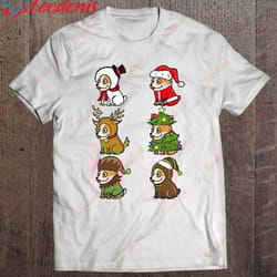 corgi xmas costumes funny dog christmas gift t-shirt, funny christmas shirts mens wear love, share beauty