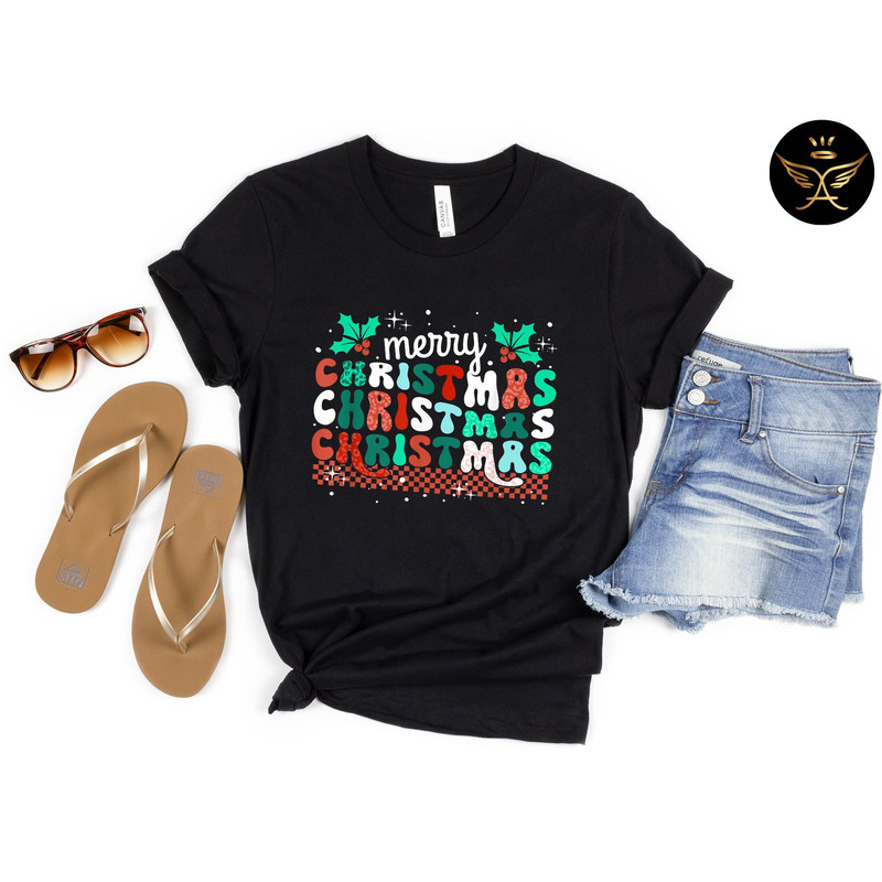 Merry Christmas shirt, Christmas shirt, Christmas party shirt, Cute Women's holiday shirt, Women's Christmas top, Xmas shirt, Holiday tshirt 3.jpg