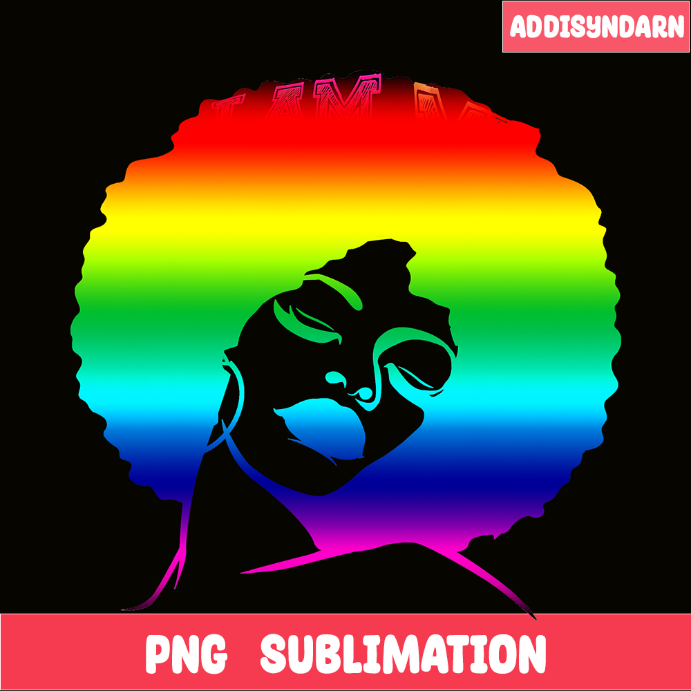 QUE15112312-Afro Rainbow Diva PNG, Black Queen PNG, Nature Hair PNG.png