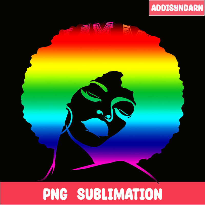 QUE15112312-Afro Rainbow Diva PNG, Black Queen PNG, Nature Hair PNG.png