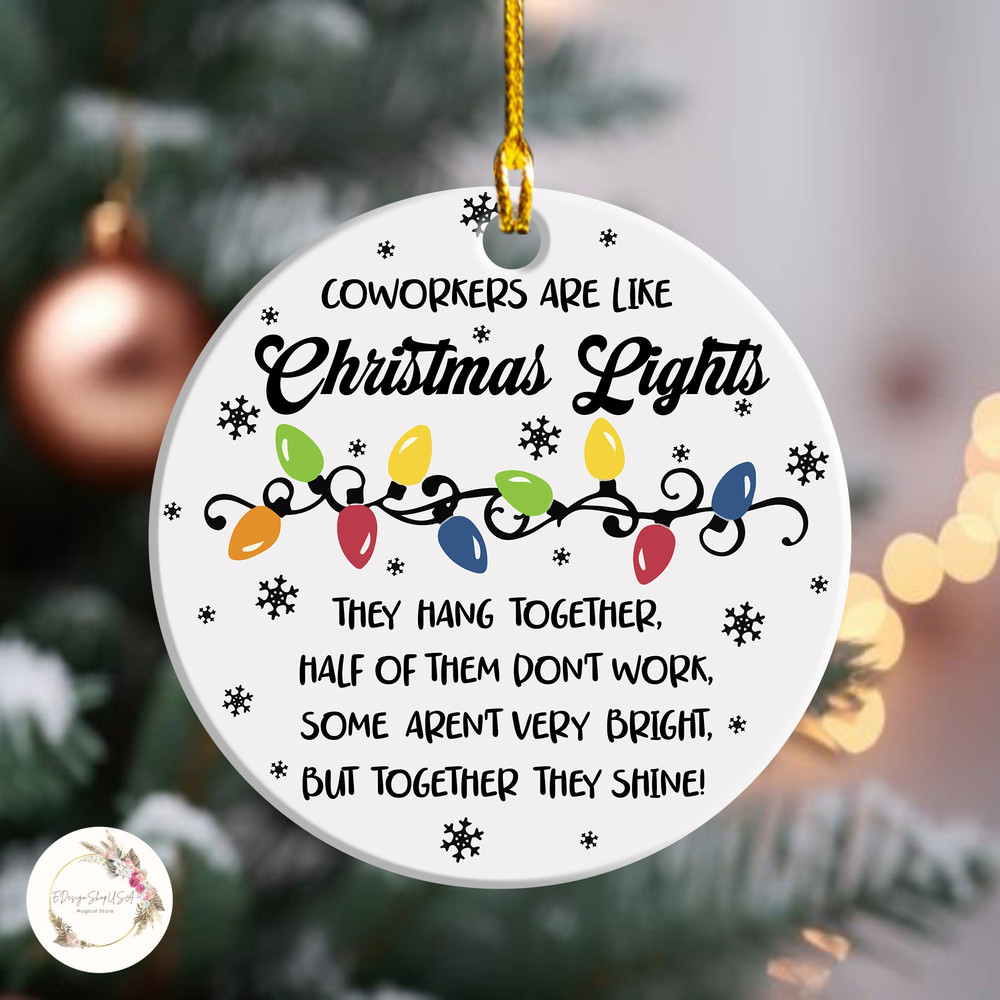 Coworker Christmas Ornaments, Coworker Funny Christmas Ornaments, Work Bestie, Work Friend Ornament, Office Exchange Gift 2023, Xmas Gifts.jpg