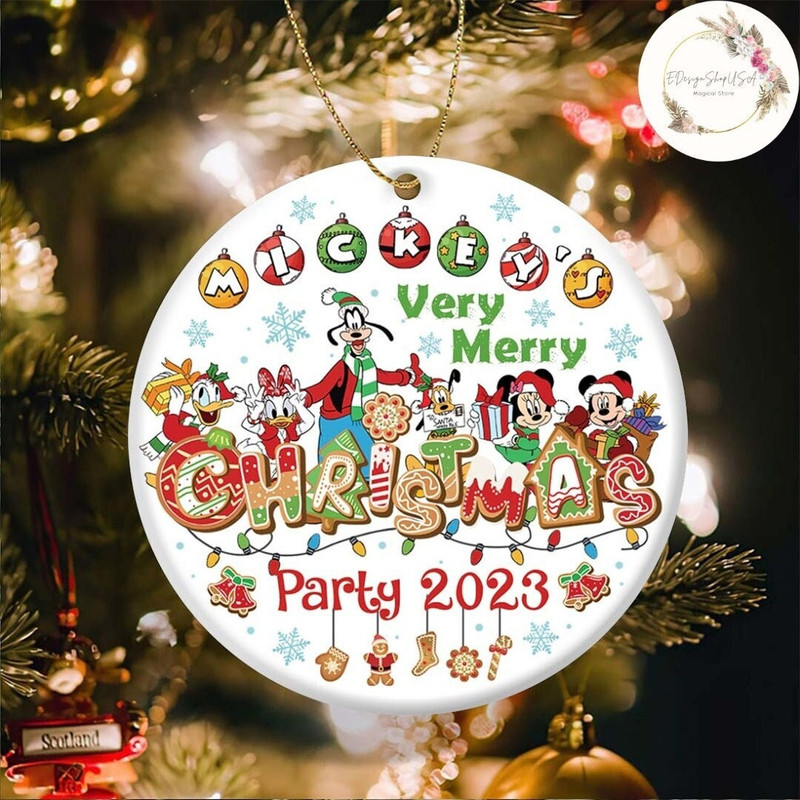 Mickey and Friends Disney Christmas Ornament, Mickey's Very Merry Christmas Party 2023, Gingerbread Disney Family Christmas Tree Decoration.jpg