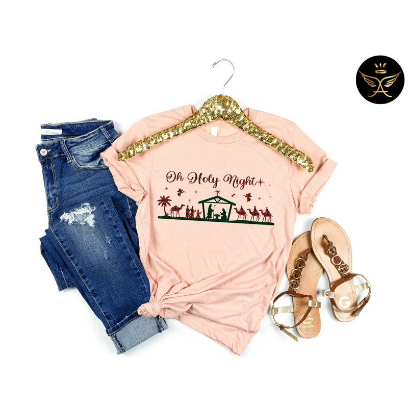 Oh Holy Night Shirt, Holy Night Shirt, Gift For Christmas, Jesus Shirt, Merry Christmas Shirt, Christmas Shirt, Christmas T shirt.jpg