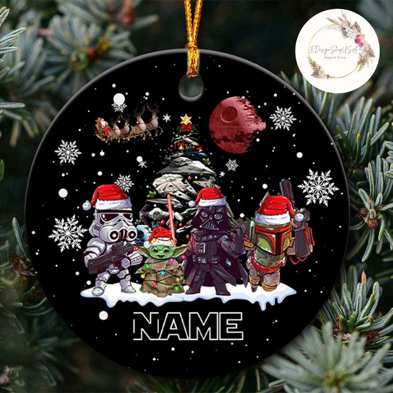 Personalized Disney Star Wars Christmas Ornament, Custom Name Galaxy's Edge Christmas Keepsake, Disney Family Christmas Tree Decoration Gift.jpg