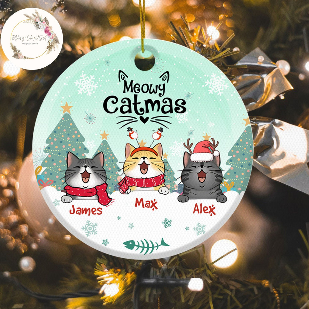 Personalized Meowy Catmas Christmas Ornament,Custom cat & costume Christmas gift for cat dadmom, Gift for cat lover, Cat Christmas ornament.jpg