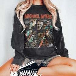 vintage  michael myers horror shirt, horror 90s halloween tshirt, michael myers sweatshirt, myers crewneck, horror movie